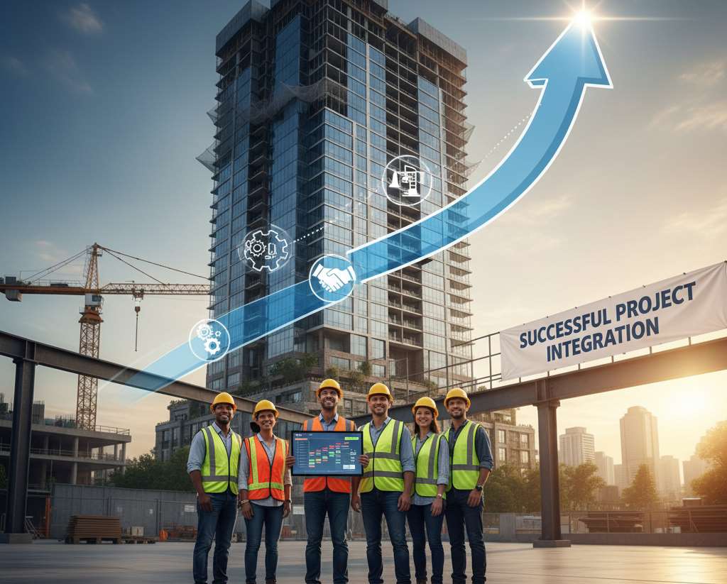 A fileira da construção